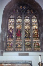 Joseph of Arimathea stained glass at St. John's Church, Glastonbury